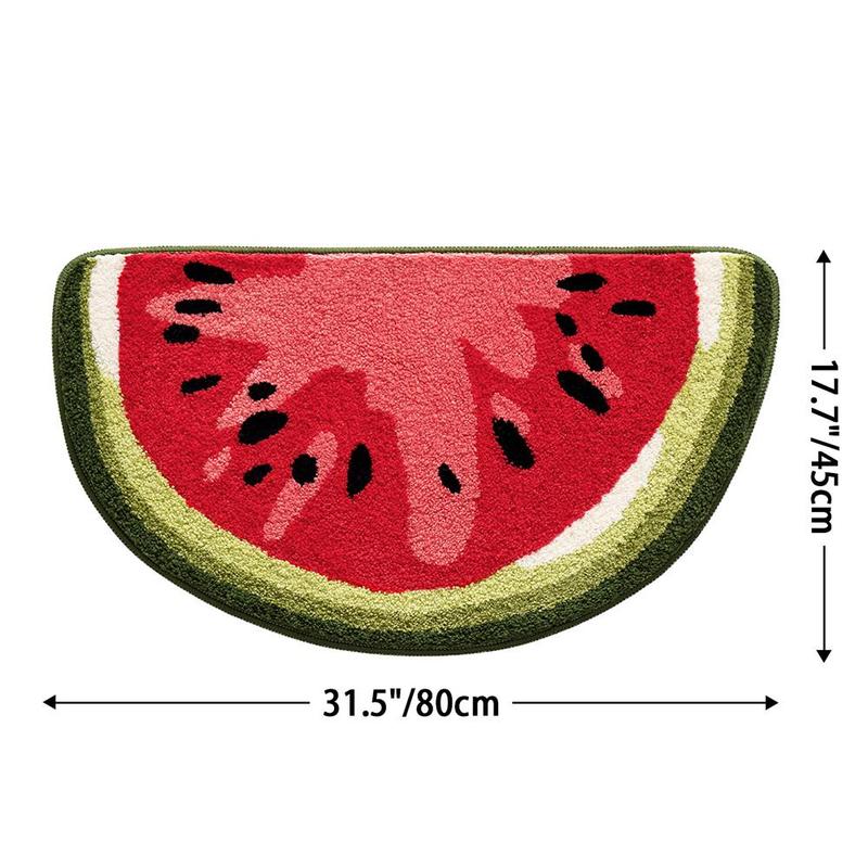 Cute Fruit Slice Pattern Bath Mat, 1 Count Quick Dry Non-slip Bathroom Mat, Washroom Bathroom Carpet, Decorative Rug, Home Decor