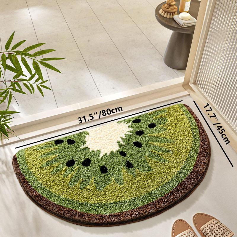 Cute Fruit Slice Pattern Bath Mat, 1 Count Quick Dry Non-slip Bathroom Mat, Washroom Bathroom Carpet, Decorative Rug, Home Decor