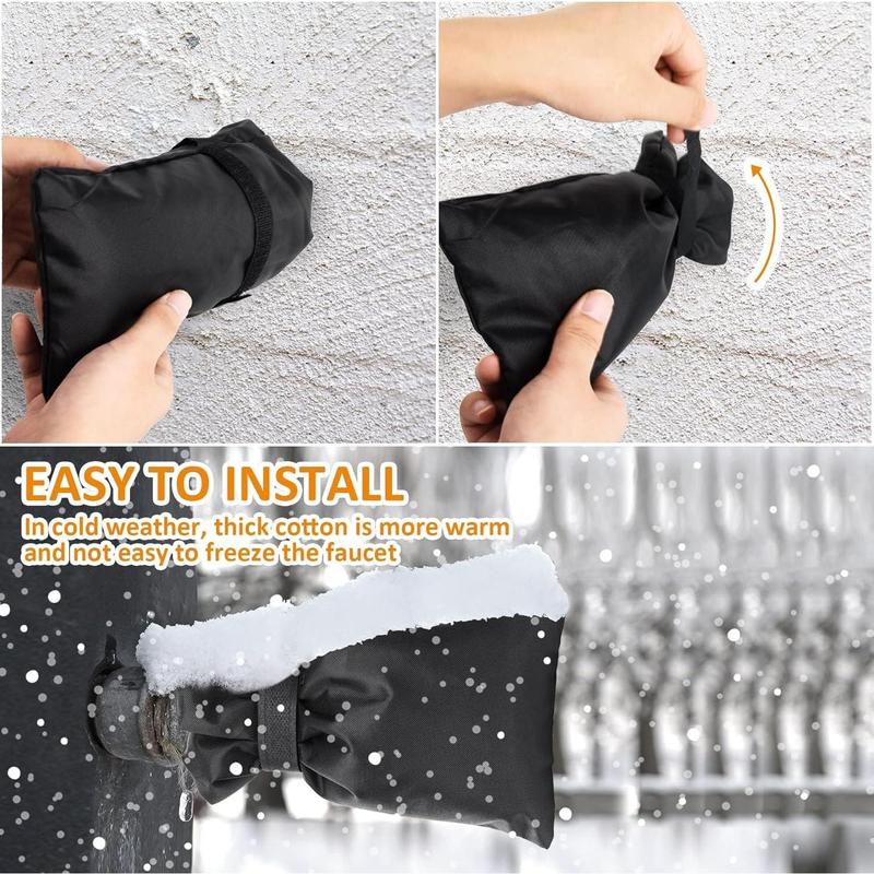 Outdoor faucet cover, upgraded and thickened 8.7-inch x 5.5-inch external insulated faucet cover, used for winter antifreeze, reusable