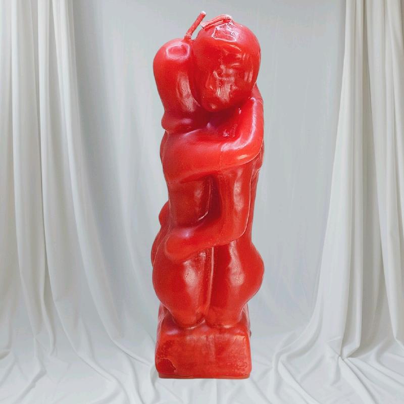 Passionate Couple Ritual Candles in Red or Black