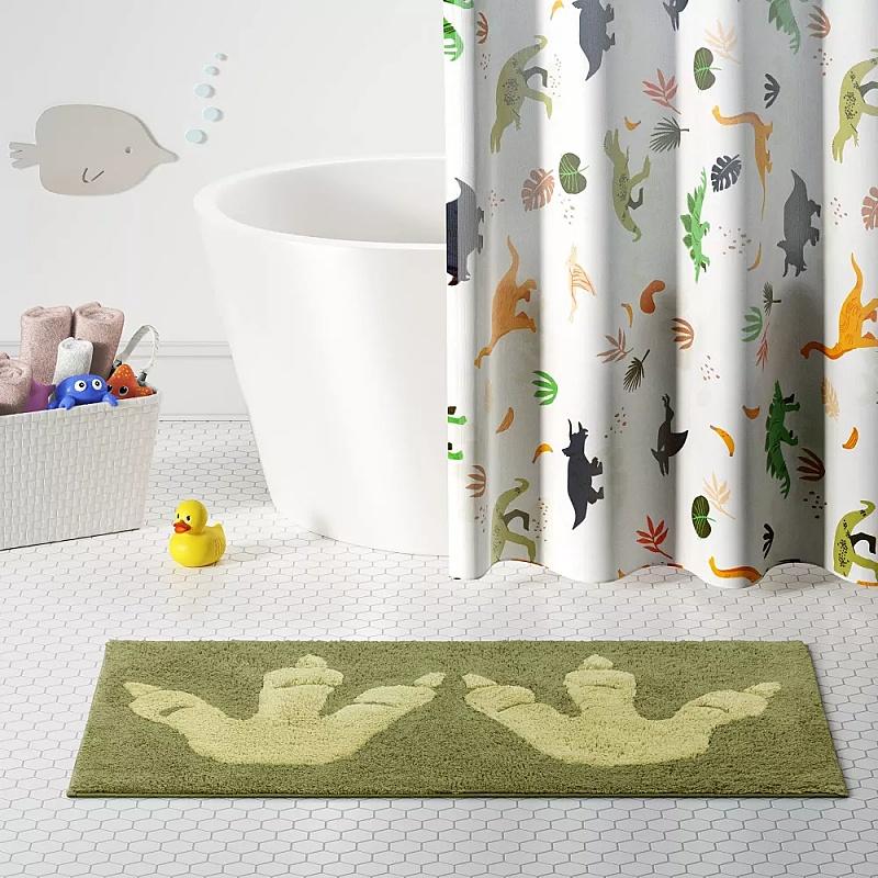 Dinosaur Feet Bath Rug - Cute Dinosaur Feet,Non Slip Bathroom Rug Water Absorbent Bath Rug Mat for, Shower, Bedroom (Dinosaur Feet),Bathroom Rugs Mats Water Absorbent Non-Slip Mat Used in Bathroom, Shower, Room, Etc.