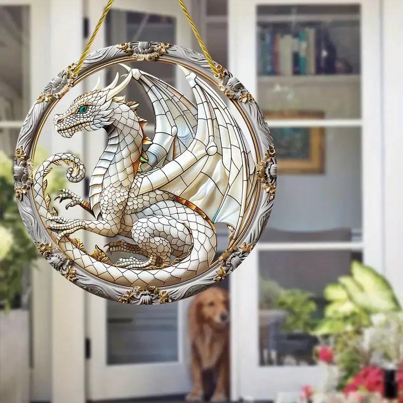 Dragon Design Acrylic Hanging Ornament, Creative Hanging Decor for Window, Home Decor for Living Room Bedroom, Party Supplies