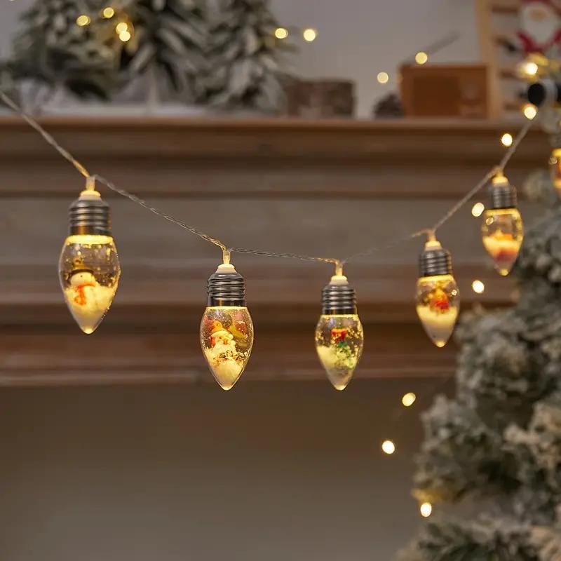 Christmas Wish Ball Light, 1 Count Battery Powered Cute Christmas Hanging Light, Decorative Light for Home Party Festival, Home Decor Supplies