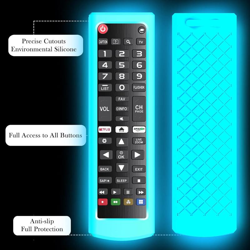 Case for  TV Remotes, Remote Cover for   TV Remote Control AKB75095307 AKB75375604 AKB74915305 , Replacement   Sleeve Glow in The Dark Blue