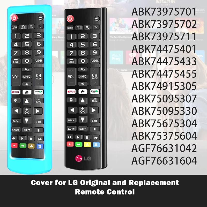 Case for  TV Remotes, Remote Cover for   TV Remote Control AKB75095307 AKB75375604 AKB74915305 , Replacement   Sleeve Glow in The Dark Blue