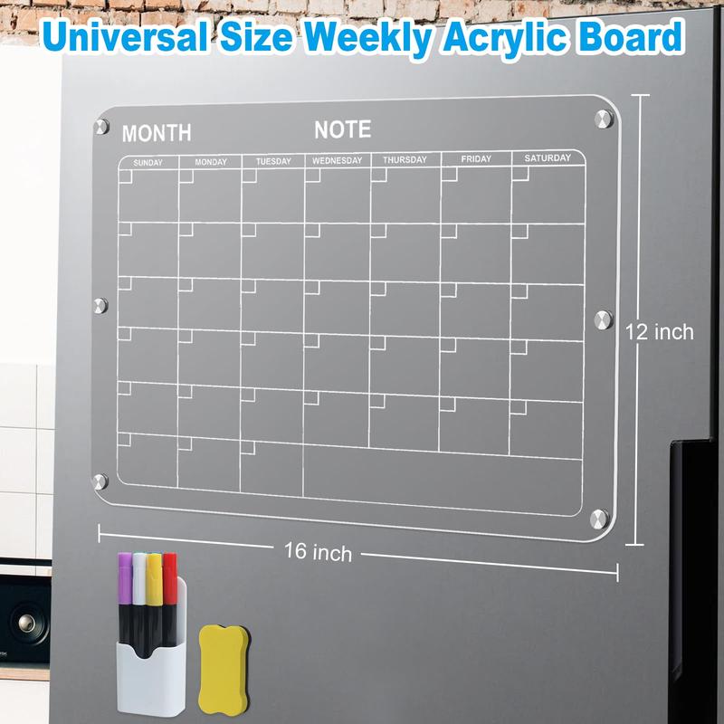 Acrylic Calendar for Fridge,16