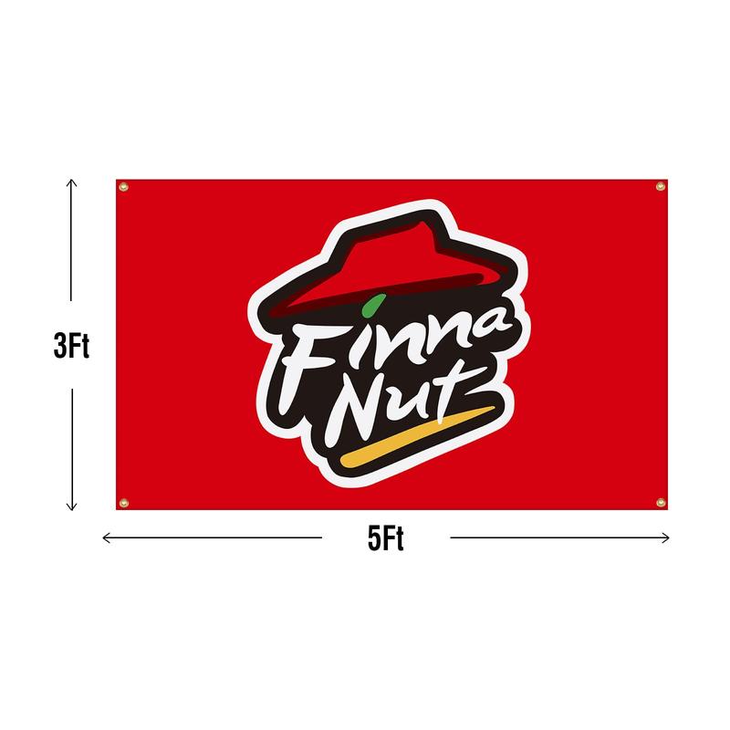 Finna Nut Flag 3x5ft Banner Funny Flag Polyester Durable with Brass Grommet for College Dorm Room Decor Christmas Hanging