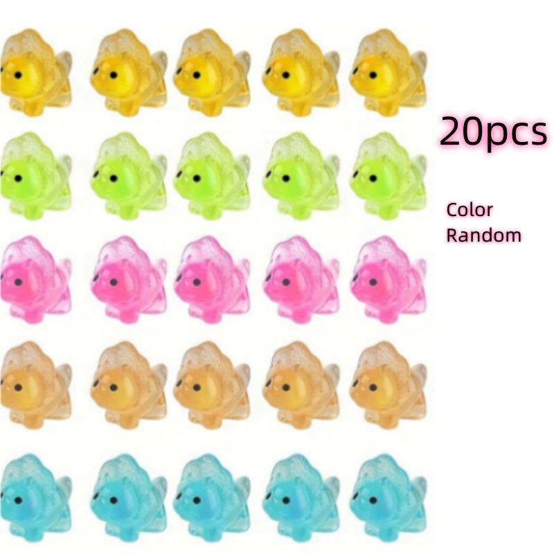 Summer Cute Mini Dinosaur Shaped Resin Ornaments, 20 50pcs Luminous Mini Dinosaur Decoration, Micro Landscape Decorations, Luminous Small Dinosaur