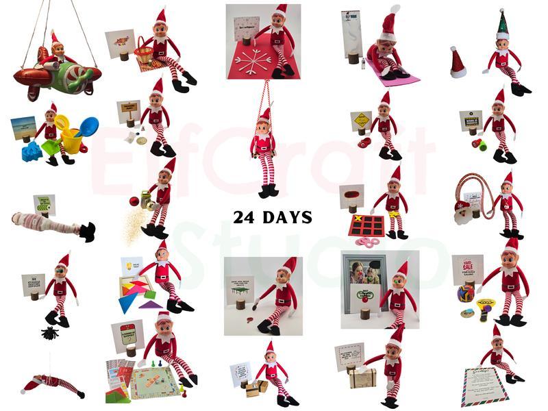 Elf Kit 2024 Christmas Activities 24 Day Antics Props ldeas Magical Set Decor Decoration elfs