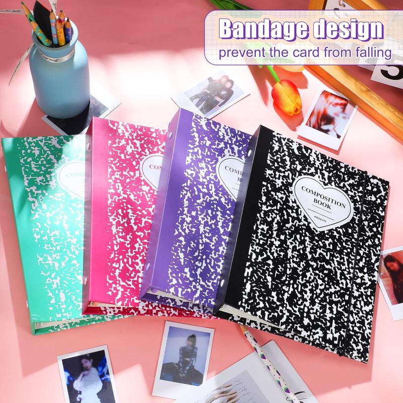 Kpop Photocard Binder Kpop Photocard Holder Book Sleeves with Kpop Photocard Korean Stickers, A5 Binder Photocard Album 6 Ring Photocard Binder Card Protectors Pages Decor Decor