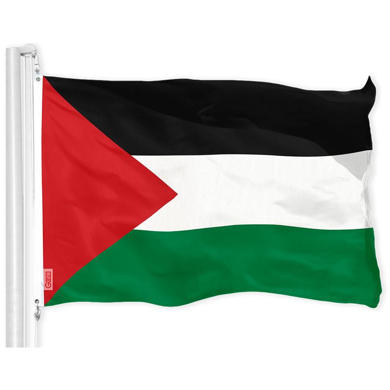 G128 Palestine Palestinian Flag | 3x5 feet | Printed 150D, Indoor Outdoor, Vibrant Colors, Brass Grommets, Quality Polyester, Much Thicker More Durable Than 100D 75D Polyester