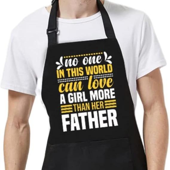 Drawelry Funny Aprons for Men Dad: Birthday Gifts Grill Cooking BBQ Waterproof Apron for Dad, Adjustable Neck Strap Kitchen Baking