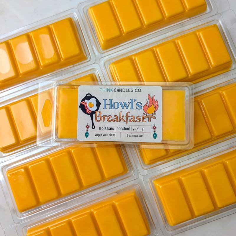 Howl's Breakfast Candle | Hand Poured Vegan Wax Blend Candle | 9 oz, 4 oz, 2 oz Snap Bar