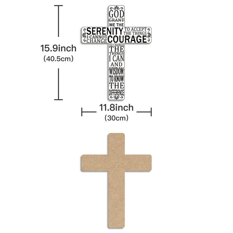 Wooden Cross Wall Decor, 1 Count Religious Wall Art Decor, Wall Mounted Cross for Home Church Farmhouse, Home Decor