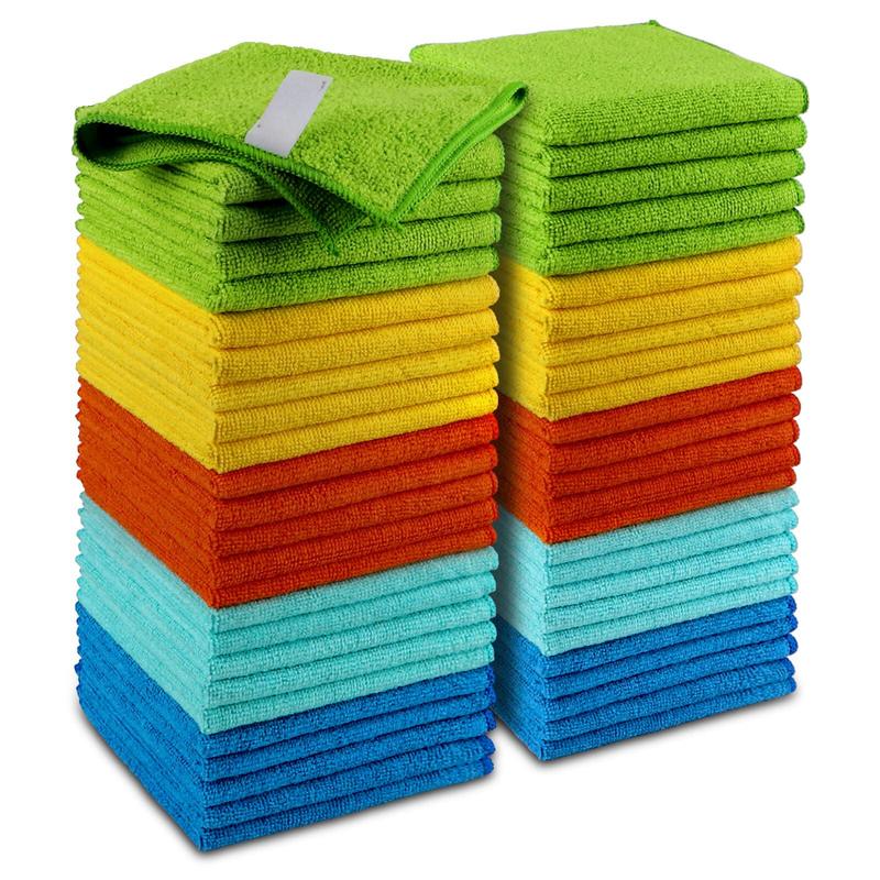 50PK Microfiber Cleaning Cloths, Microfiber Towels for Cars, Premium All-Purpose Car Cloth, Dusting Cloth Cleaning Rags