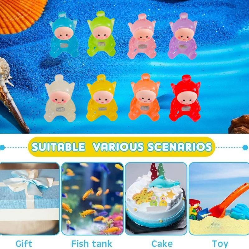 Random Color Cute Cartoon Design Miniature Ornament, 10 30pcs Luminous Miniature Ornament, DIY Decoration Accessories for Home & Garden & Car