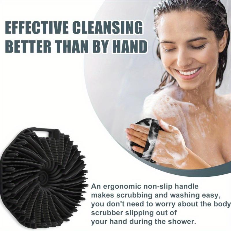 Soft Silicone Body Scrubber Brush - Deep Exfoliating & Cleansing - Durable Shower Loofah Alternative for All Skin Types - Quick-Drying, Hygienic, and Perfect for Sensitive Skin