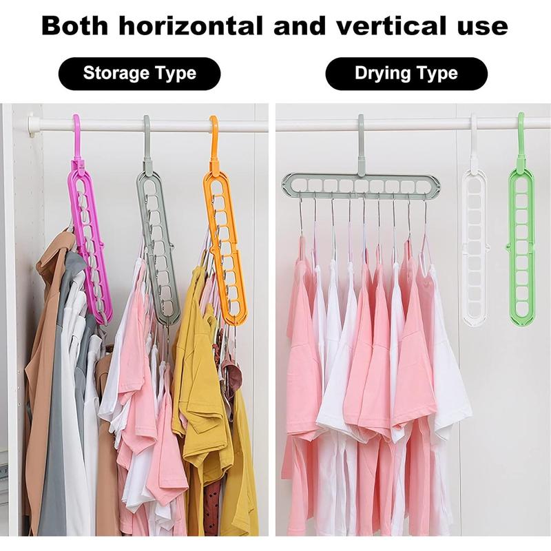 4 Pack Multifunctional Closet-Organizer and Storage Bra-Hangers with 9 Holes, Space-Saving, Apartment Dorm Room Wardrobe Essentials. Hanging Buckle