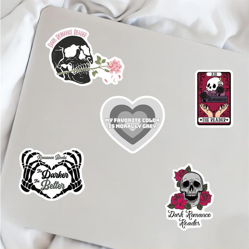 Dark Romance Sticker, 50pcs set Bookish Reading Sticker, Romance Sticker for Adult, Book Lovers Gift, Office Stationery & Supplies