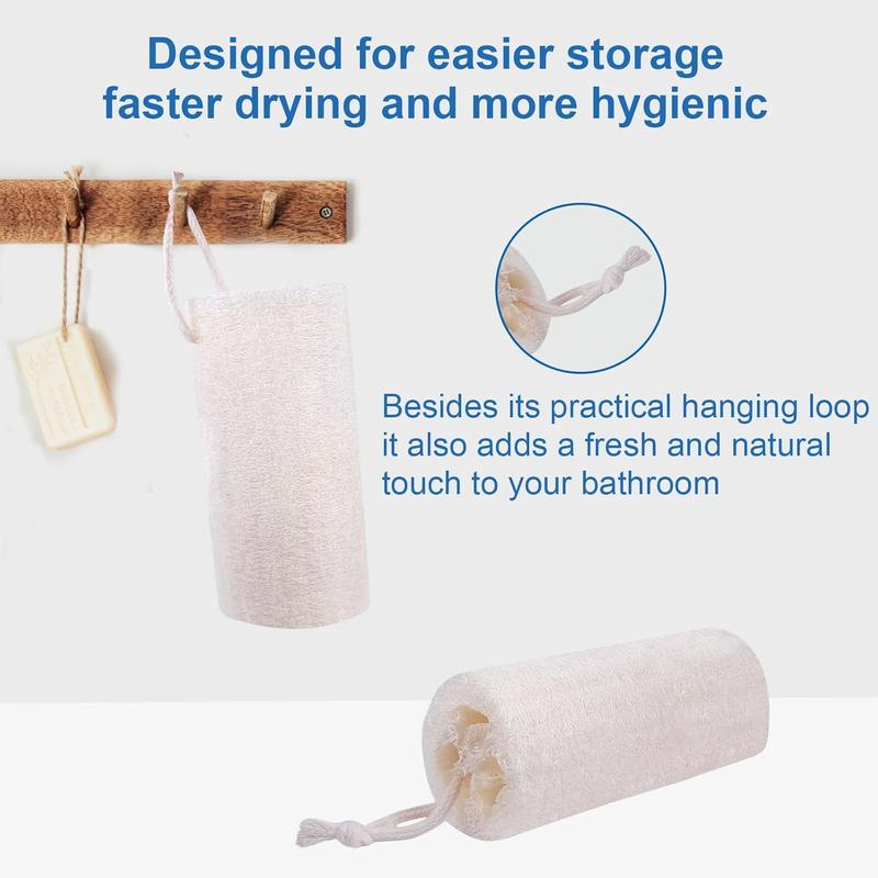 Loofah Sponge (2 Pack), 5  Loofah   Scrubber  Egyptian Loofa    luffa Cleaning for Deep Clean  Care Bath  Shower Men Women