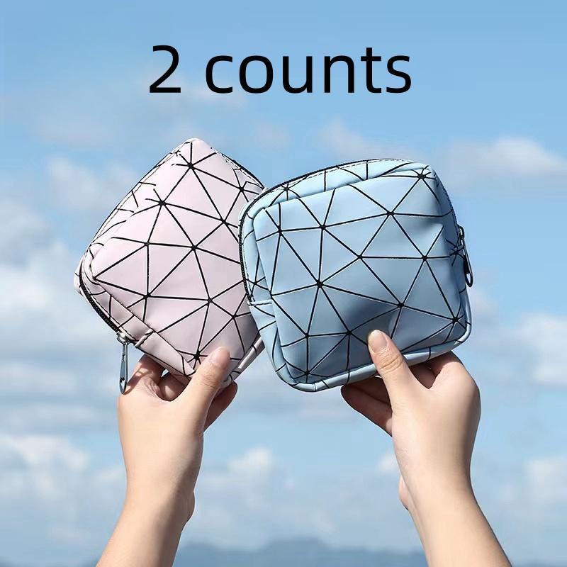 Random Color Sanitary Napkin Storage Bag, 2 Counts Large Capacity Sanitary Napkin Storage Bag, Menstrual Pad Pouch, Period Bag for Indoor & Outdoor