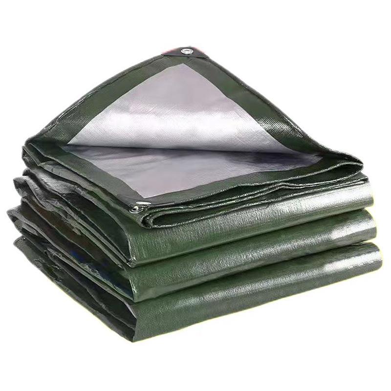 Double Sided Waterproof Tarpaulin, 1 Count Multifunctional Waterproof Oilcloth, Waterproof Cloth with Reinforced Grommets, Rain Cloth for Outdoor