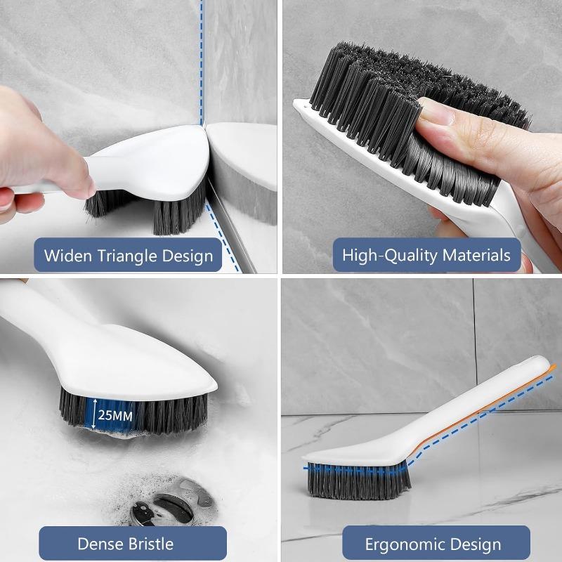 Pack of 6   8 Crevice Cleaning Brush, Hard Bristle Crevice Cleaning Brush, 3 in 1 Cleaning Brushes for Household Use Multifunctional Gap Cleaning Brush for Bathroom Kitchen Window Groove Corner Small Spaces