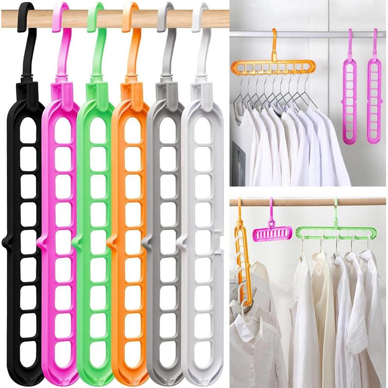 4 Pack Multifunctional Closet-Organizer and Storage Bra-Hangers with 9 Holes, Space-Saving, Apartment Dorm Room Wardrobe Essentials. Hanging Buckle