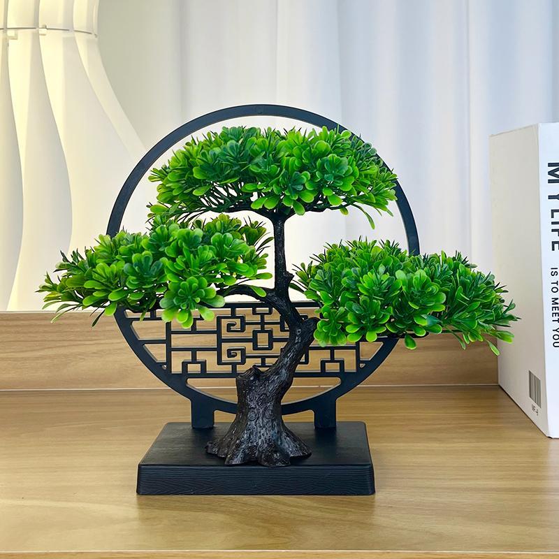 Artificial Plant Ornament, 1 Count Desktop Faux Indoor Plant Decoration, Decorative Plant for Home Living Room Bedroom Dining Room, Home Decor