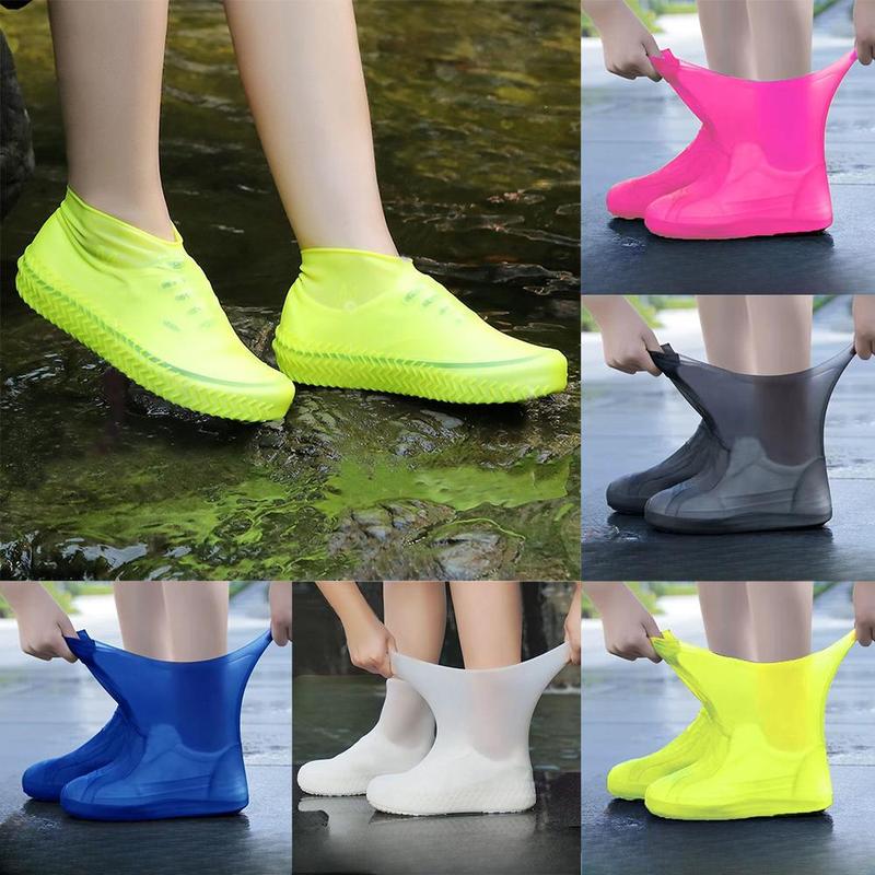 Outdoor Latex Rain Boots (3 Pairs), Disposable Waterproof Shoe Cover, Rain Prevention Shoe Cover for Outdoor School Work Office