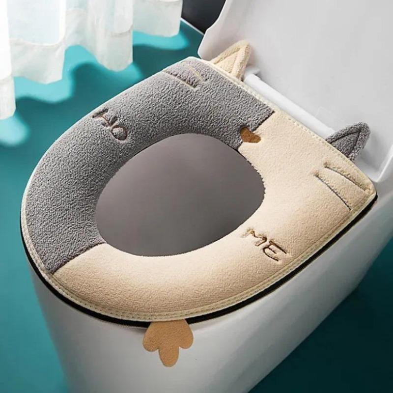 Universal warm household velvet toilet seat cushion