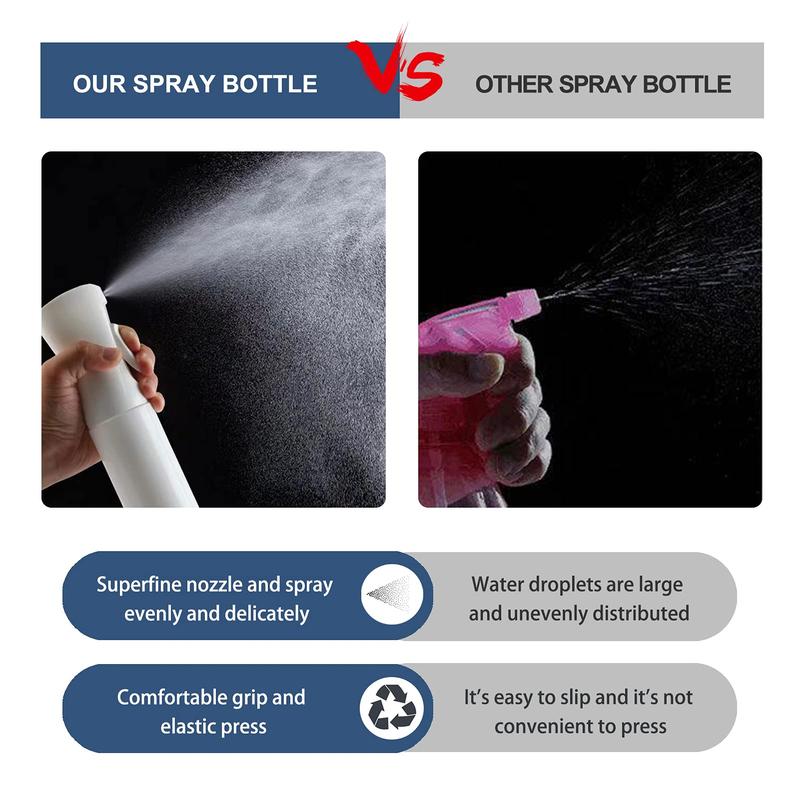 Continuous Spray Bottle with UltraFine Mist -Versatile Water Sprayer forHair, Home Cleaning, Salons, Plants,Aromatherapy, and More - Hair SprayBottle (Clear -7.040z 200ml)-B5