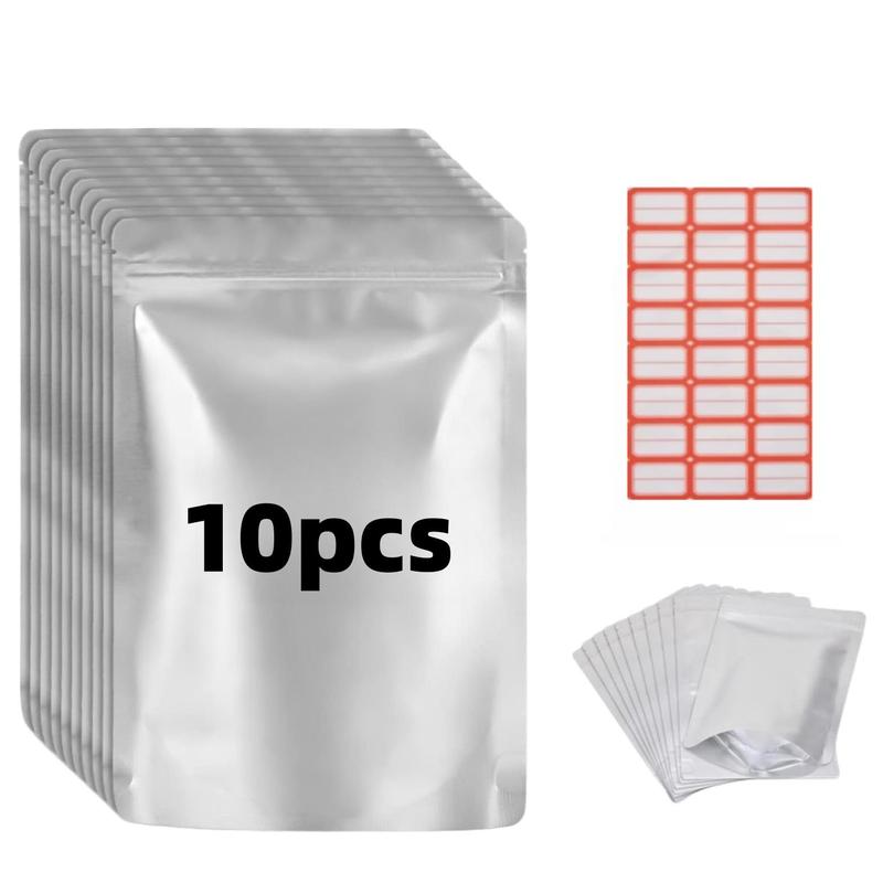 Resealable Bags (10pcs), Smell Proof Bags, Ziplock Bags for Party Favor Food Storage, Household Kitchen Accessories