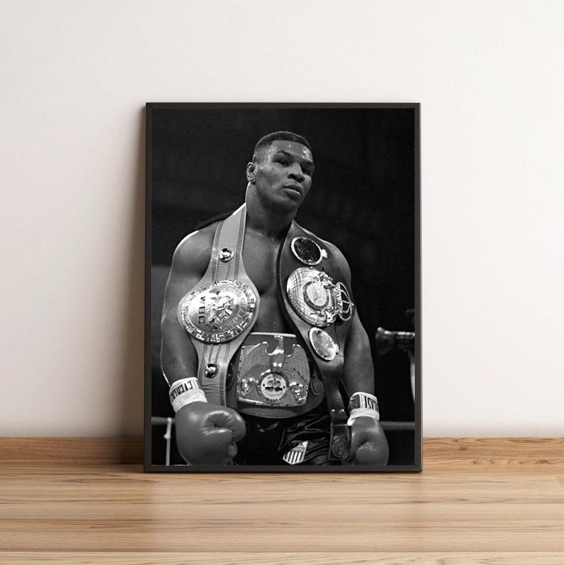 Mike Tyson Wall Art, Boxing Poster, Vintage Sport Poster, Vintage Boxing Wall Art Decor Decoration Ornaments Room