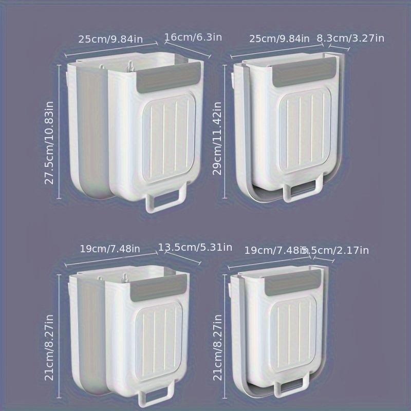 Foldable Trash Can, 1 Count Household Hanging Trash Can, Large Capacity Trash Bin for Kitchen, Bedroom, Living Room, Car, Home Space Saver