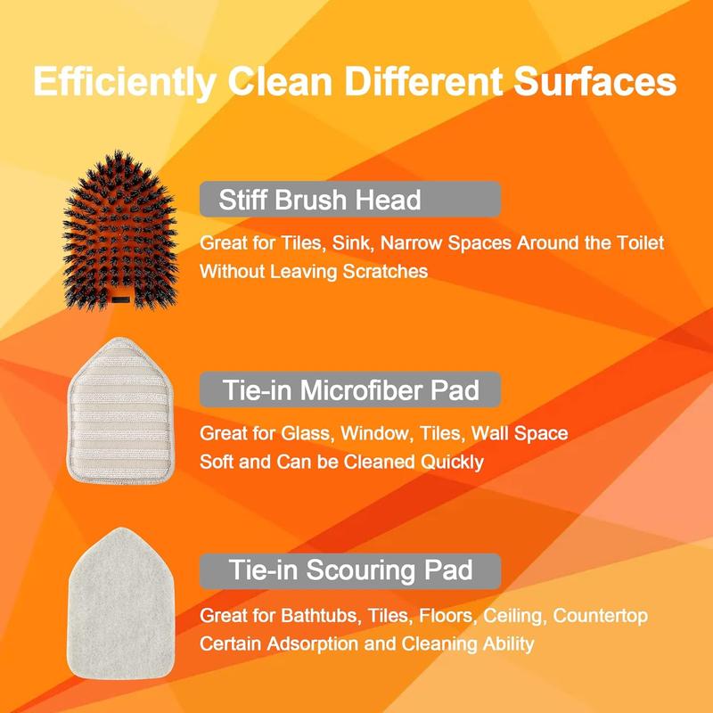 Tile Tub Scrubber Brush with 3 Different Function Cleaning Heads and 56