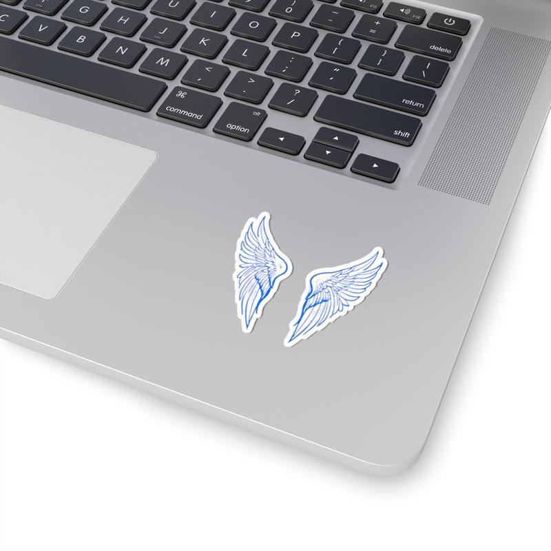 Heavenly Wings Kiss-Cut Stickers, Aesthetic Decor for Laptops, Notebooks, Journals, Gifts for Artists, Spiritual Symbols Gift Smooth