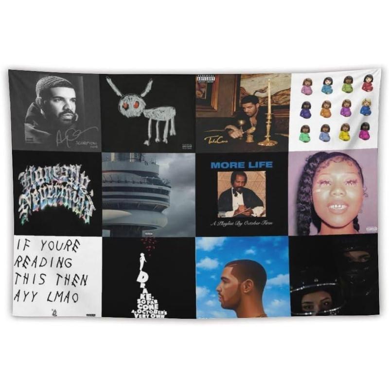 Bybali The Singer Rapper Drake Tapestry Flag for Home College Dorm for Bedroom Wall Décor 40 * 60in