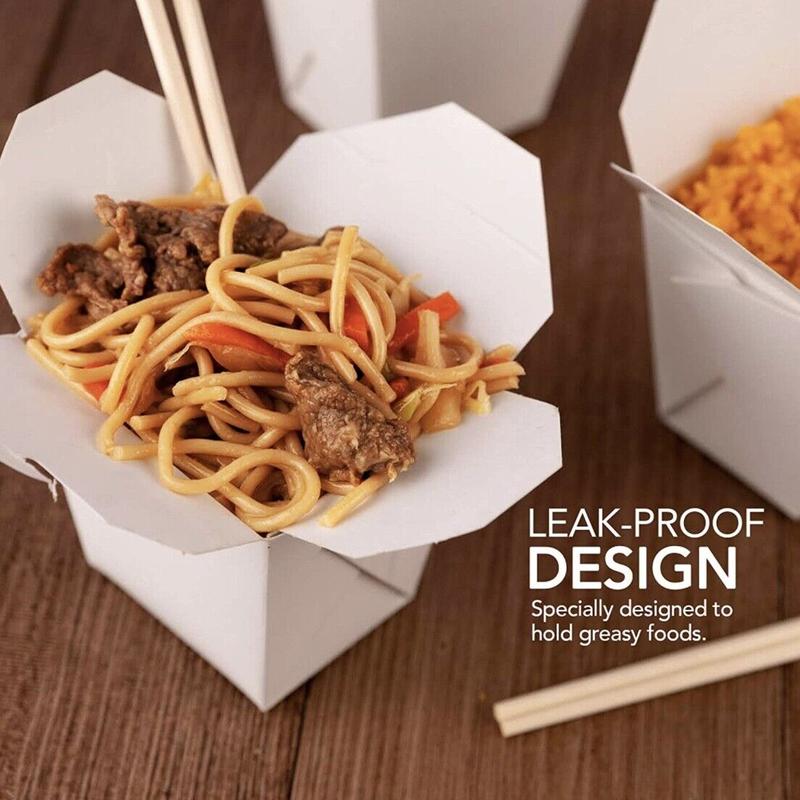 16 oz Takeout Boxes Food Containers White Paperboard Chinese Asian food Box