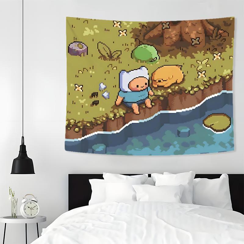 Cartoon Pattern Tapestry, 1 Count Funny Animation Tapestry, Aesthetic Wall Hanging Decor, Wall Art for Home Bedroom Office Decor, Home Decor