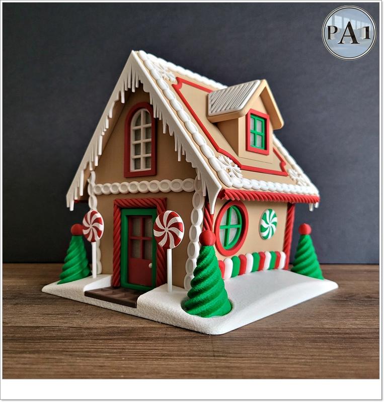 DIY Gingerbread House Kit - 3D Printed Christmas Decor for Family Holiday Activities