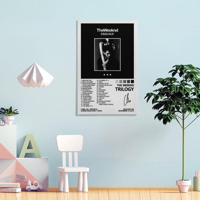 The Poster Weeknd Trilogy Music Album Cover Poster for Canvas Wall Art Bedroom Decor