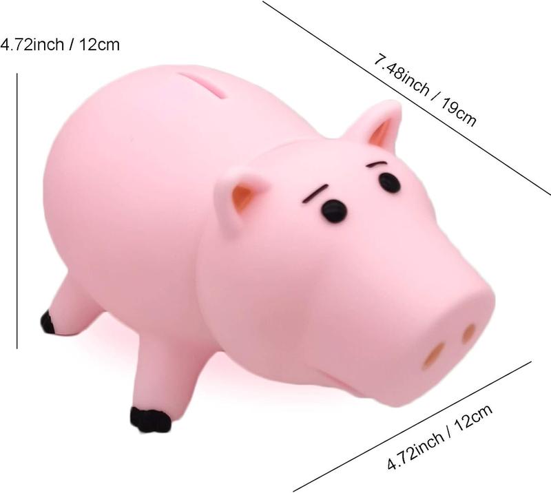 Hamm Piggy  Cute Pink Pig Money Box Plastic Saving  Box with Color Package Money   Gift  for   Girls Boys