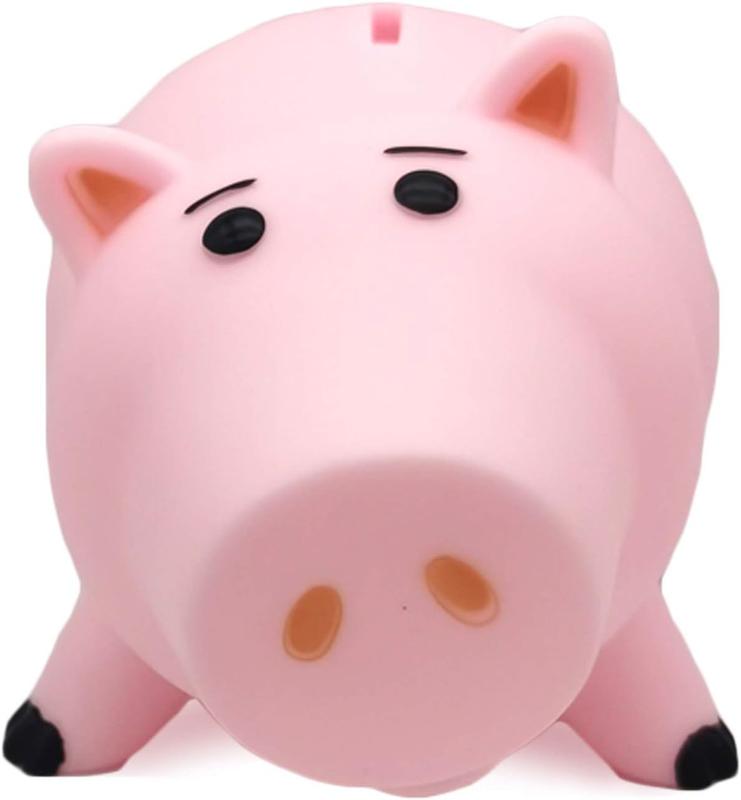 Hamm Piggy  Cute Pink Pig Money Box Plastic Saving  Box with Color Package Money   Gift  for   Girls Boys