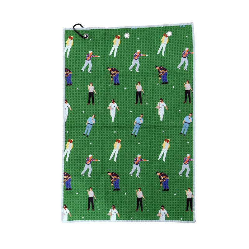 Happy Gilmore Golf Towel with Carabiner - Ultra-Absorbent and High-Quality Microfiber | Funny Golf Gift, Perfect Christmas Stocking Stuffer