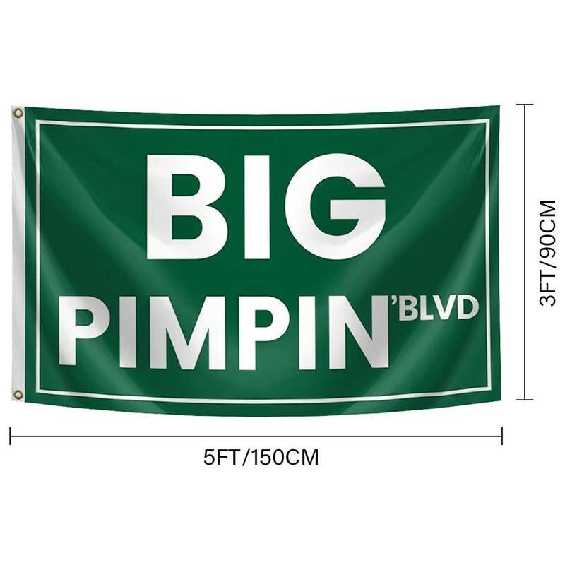 Big Pimpin‘blvd Funny Quote 3x5 Feet Flag Banner