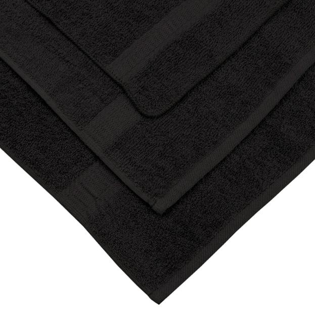 stays Basic Solid 18-Piece Bath Towel Set Collection, Black