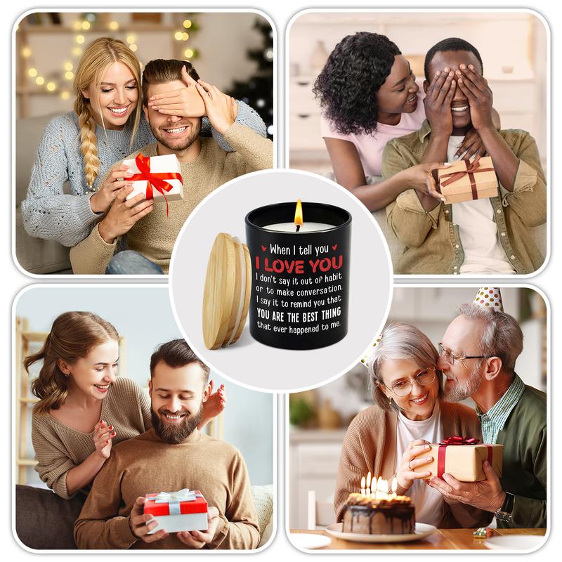 Anniversary Gifts for Men, Women, Boyfriend, Husband, Wife, Valentine's Day, Birthday, Christmas Couple Gifts for Him, Her - Candle 10oz Aroma Decor