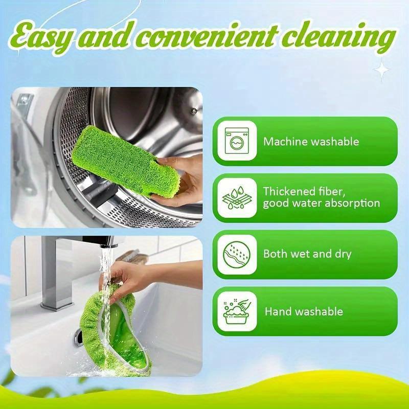 4 Pieces of High-performance Mop Pads - Reusable, Easy To Remove Dust, Dry Wet Separation, Strong Water Absorption, Durable Flat Mop Cloth Pads