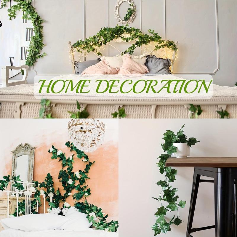 Artificial Greenery Ivy Vine, Simulated Fake Hanging Vine Wreath, Decoration Supplies for Home Living Room Bedroom Dining Room Garden Wedding Party